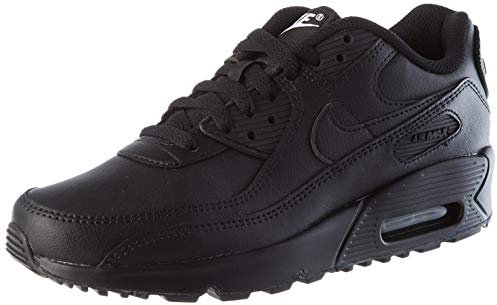 Nike Nike Air Max 90 Ltr Big Kids' Shoe, Unisex Kid's Running Shoe, Black/Black-Black-White, 4 UK (36.5 EU)
