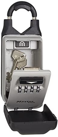 MASTER LOCK Portable Key Safe with Adjustable Shackle, Medium 175 x 72 x 52 mm, Outdoor, for Home Office Industries Vehicles