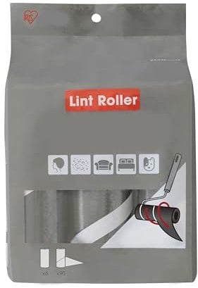 Iris Ohyama, Set di 6 ricariche da 90 fogli neri, per CCNB-RN rotolo adesivo speciale per pelucchi e peli di animali, vestiti, tende, divani - Handy Lint Roller CCNS-6RN - Nero