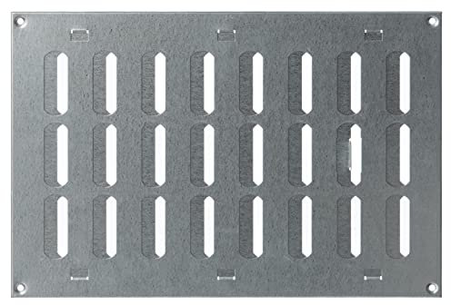 300x200mm Réglable Grille d'aération en Métal Galvanisé - Grille de Ventilation avec Réglage Coulissante