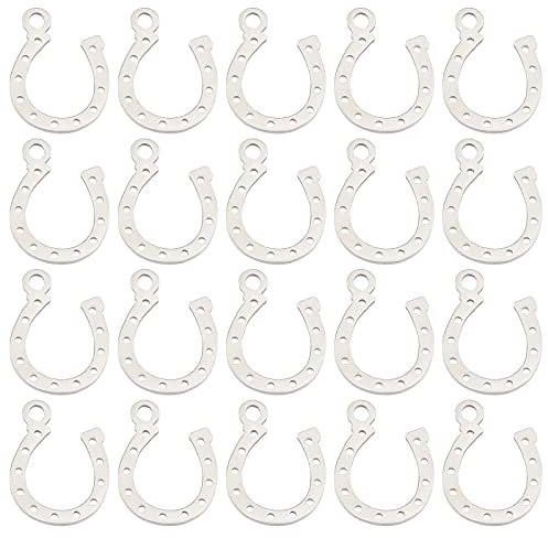 DICOSMETIC 20 pz in Acciaio Inox Fortunato Pendente A Ferro di Cavallo A Forma di U di Fascino Cavallo Strirrup Lariat Pendnat Equestre Regalo per Il Braccialetto della Collana Orecchini Fare