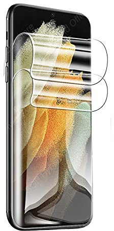 2 Pcs Film d'hydrogel pour Samsung Galaxy S21 FE 5G G990 6.4inch Souple Transparent TPU Protection Sans bulle d'écran d'empreintes Digitales déverrouiller Pas de Verre Trempé