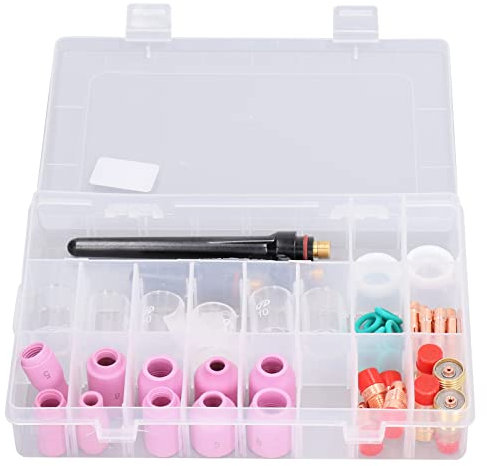49 Pièces Accessoire de Soudage TIG Verre Tasse Buse Collet Ensemble D'outils Kit Torche de Soudage Accessoire Verre Tasse de Soudage Accessoire Soudeur TIG Accessoire Torche de Soudage TIG Lentille D