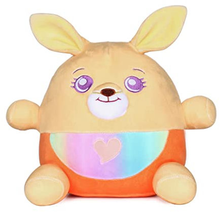 Dream Beams Kilian (Känguru)- süßes, kuscheliges, weiches Plüschtier, Squishy Kuscheltier, Glow in The Dark Elemente, einfach waschbar, Größe: 18cm, für Kinder und Jugendliche ab 0 Jahre