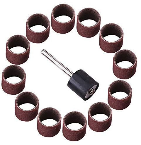 Tambor Lija Taladro Bandas de Lijado de Grano 420 de 4 Pulgadas, Rodillo de Lija Para Taladro de Bobina, Papel de Lija, Kit de Pulido de Tambor, Herramientas(Large sandpaper circle 320 mesh)