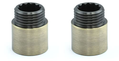 Hot Flow | 20mm Rigid Radiator Valve Extensions 1/2 inch BSP (Antique Brass) (Pair)