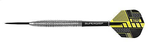 Harrows NX90 90% Tungsten Darts | Darts-Set mit Stahlspitze| 21g, 22g, 23g, 24g, 25g & 26g | Enthält Supergrip-Schäfte und 100-Mikron-NX90-Flüge