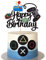 Xsstarmi 1 Pack Happy Birthday Cake Topper Video Game Happy Birthday Cake Pick GamePad Cake Decorations for Game Theme Baby Shower Kids Birthday Party Decorations Supplies Black