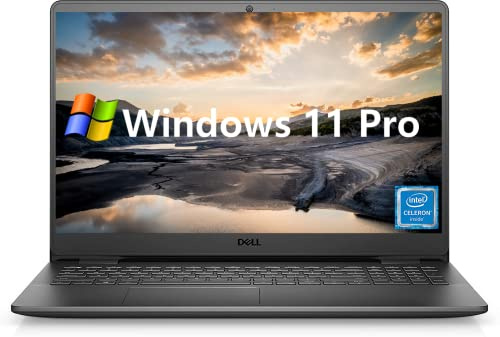 Dell Inspiron 3000 Business Laptop, 15.6 HD Display, Intel Celeron N4020 Processor, Windows 11 Pro, 16GB RAM, 512GB SSD, Intel UHD Graphics, WiFi, HDMI, Webcam, Bluetooth, SD Card Reader, Black