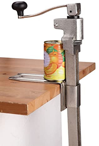 Natudeco Commercial Can Opener Manual Benchtop Can Opener Heavy Duty Adjustable Tin Open Tool with Screw in Base for Kitchen Canteen Catering Restaurants Bars Hotels