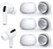 3 Paar Ohrstöpsel für Airpods Pro 2. Generation und AirPods Pro mit Loch zur Geräuschreduzierung, Silikon-Ohrstöpsel, kompatibel mit Airpods Pro2-Kopfhörern, passend für Ladehülle, Größe M, Weiß
