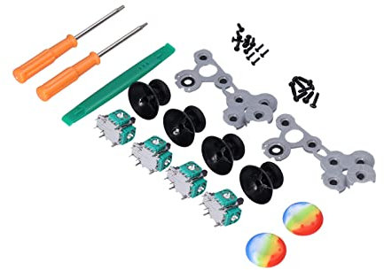 Kit de Reparación de Joystick para Xbox One, Reemplazo de Joystick de Silicona, Plástico y Metal