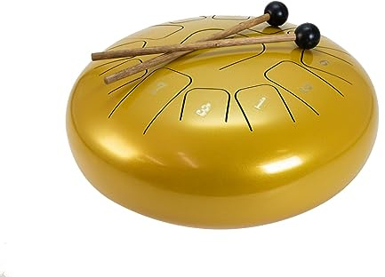 DIMAVERY TD-12, Steel Tongue Drum, gold