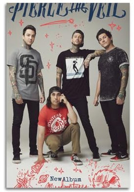 Pierce The Veil (16) Poster, dekoratives Gemälde, Leinwand-Wandposter und Kunstdruck, modernes Familienschlafzimmer-Dekor-Poster, 30 x 45 cm