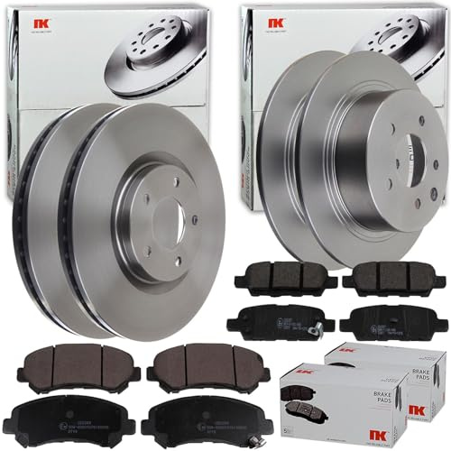 NK Bremsscheiben + Beläge vorne + hinten passend für Qashqai J10 2007-2013