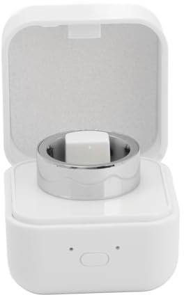 Bewinner Smart Ring Upgrade, IPX8 Intelligenter Schlafmonitor, Multifunktionaler Gesundheits Sportring, Stilvoll und Praktisch mit Ladekoffe für den Täglichen Gebrauch Silbrig (20)