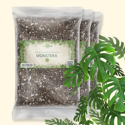 ORAGARDEN Monstera Erde für Zimmerpflanzen und Garten - 9L Monstera Substrat für Pflanzen, Palmen, Blumen - 5 Komponenten Blumenerde