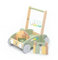 UMU® Holz 5-in-1 Lauflernwagen für Kleinkinder mit gummierten Rädern, Lauflernhilfe/Laufwagen für Kinder mit Activity Center (Sortieren & Bauen mit Blöcken, Perlenspiel usw.), Baby Walker - Gehhilfe