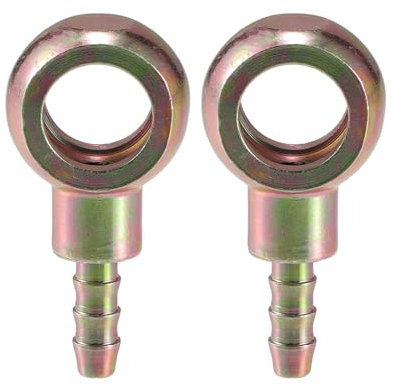 A ABSOPRO Bullone Banjo Universale 12mm ID Adattatore Raccordo Tubo Banjo Sostitutivo per Moto Auto in Metallo Tono Bronzo (Set di 2)
