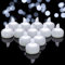 Yakpo Lot de 12 bougies chauffe-plat LED flottantes à piles, sans flamme, étanches, pour fête de mariage, baignoire, piscine, spa - Blanc froid