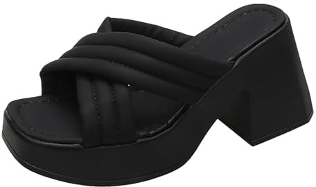 Sandali Donna Con Zeppa Flip Flop Estivi Eleganti Piscina Ciabatte Casa Slippers Casual Antiscivolo Sneakers Slip on Infradito Leggera Comoda Plateau Mare Pantofole Punta Aperta Spiaggia