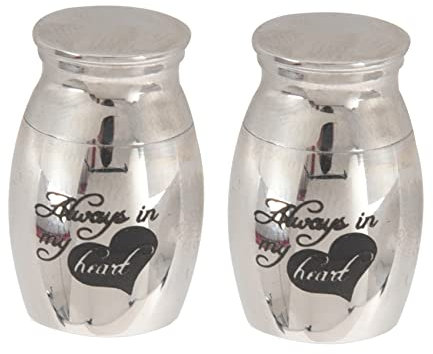 Janasiba 2X Feuerbestattung Urnen, Andenken, Denkmal Mini Urne Beerdigung Urne
