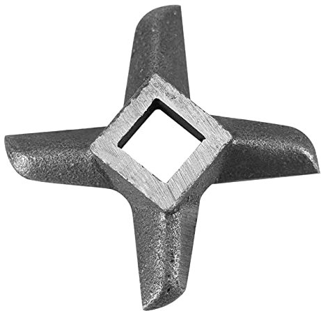 Lama per Tritacarne in Acciaio a Forma di Croce Macinatura Rapida Ed Efficace, 5 Lame Incluse, Dimensione di Macinatura Adatta per Preparare Salsicce Fatte in Casa (taglia 8)