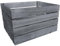 Lermowood Holzkisten Reg 50 x 40 x 30cm Grau | Dekokisten aus Holz Massive Holzkiste Regalkiste Weinkiste