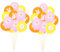 KOMBIUDA 48 Stück Gänseblümchen-Ballon kindergeburtstags dekoration orange luftballons wasserballons ballonie party dekoration balloon Party-Layout-Requisiten Partyballons Emulsion Colorful