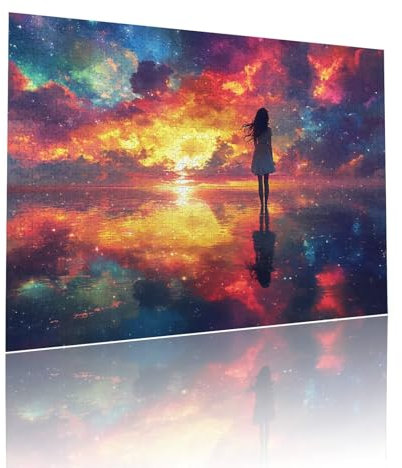 Puzzle Erwachsene 80 Teile Traum Sonnenuntergang Educa Jigsaw für Kinder ab 8 Jahren Mädchen Jungen, Erwachsene Impossible Klassische Puzzles Schwer, Anspruchsvoll Spielspaß, Geschenke 15x20cm t-718