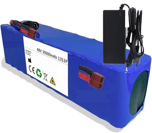 48V 30Ah E-Bike Akku 13S3P E-Bike Lithium-Ionen Akkupack Mit 54,6V 2A Ladegerät für 0-1000W Elektrofahrrad-Scooter-Motor T