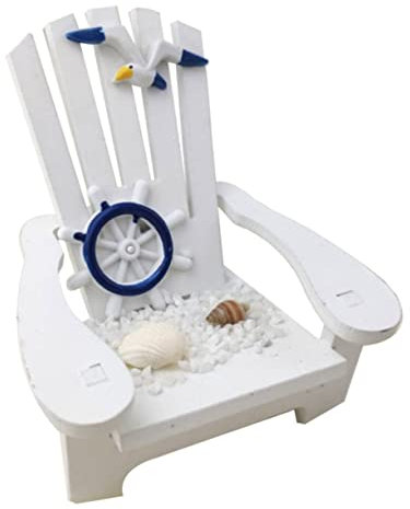 GALPADA Holz Strandstuhl Ornament Kreatives Tischdekor mit Rudermuster für Wohnzimmer und Schlafzimmer Strandkorb aus Langlebigem Material für Strandpartys