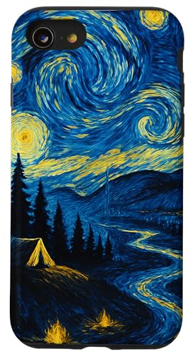 Starry Night Camping Lover Van Gogh Artwork Case for iPhone SE (2020) / 7/8