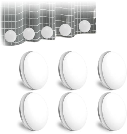6 Paar Duschvorhang Beschwerer,Duschvorhang Gewichte,DuschvorhangMagnet | Vorhang Beschwerer Outdoor,wasserdichte Vorhang Gewichte für Tischdecke Vorhänge (4cm,Weiß)