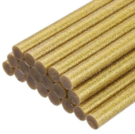PATIKIL Hot Glue Sticks for Glue Gun, 20 Pcs Colored Hot Melt Adhesive Bulk Sticks for DIY Craft Projects Art Decoration Home Repairs, Golden Yellow (11mm x 100mm)