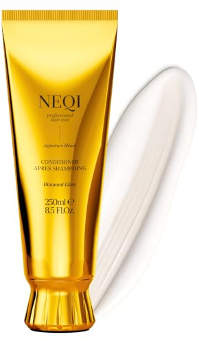 NEQI Glanz Conditioner - Glass Hair Haarspülung Damen glaenzende Haare | Diamond Glass Spuelung mit Verbascum - sulfatfrei fuer Spiegelglanz, muehelos entwirren & intensive Feuchtigkeit
