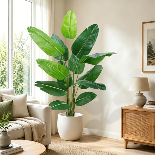 180 cm Piante Finte da Interno Albero Finto Banano Grandi