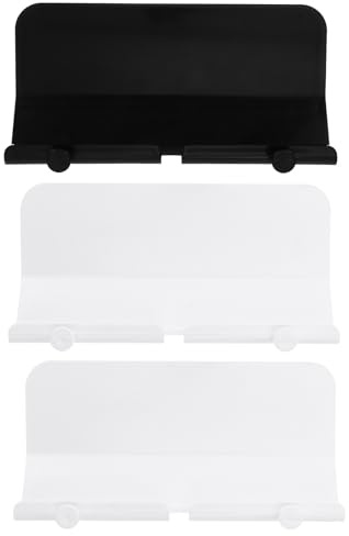 Veemoon Support Mural Robuste et Multifonction pour Téléphone Portable et Tablette en Abs Noir, Lot de 3 Pièces pour Bureau et Chambre