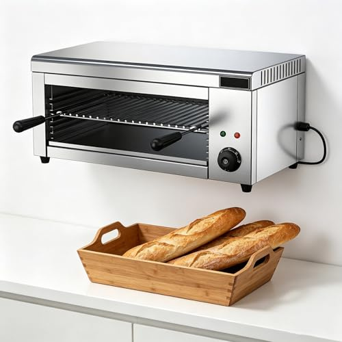 YXYLJOZ Gril électrique 2000 W pour Faire Fondre Le Fromage, Appareil de Gril Salamandre Professionnel en Acier Inoxydable, idéal pour Griller Le Fromage et préparer des sandwichs.
