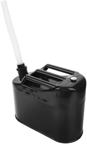 POPETPOP Garrafa Gasolina Portátil de 5l de Acero al Carbono con Diseño Confiable y Tubo para Uso en Utv, Suv y Atv, Depósito Compacto y Resistente para Combustible