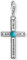 THOMAS SABO Damen-Charm-Anhänger Ethno Kreuz Türkis Charm Club 925 Sterling Silber 1677-878-17