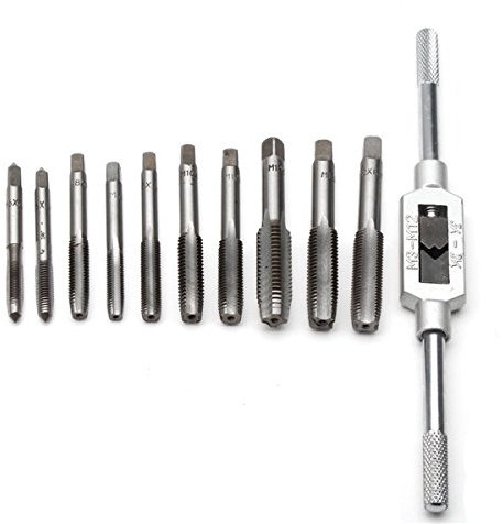 EsportsMJJ 11pcs M3-M12 Adjustable Tap Spanner With M6-M12 Tap Kit