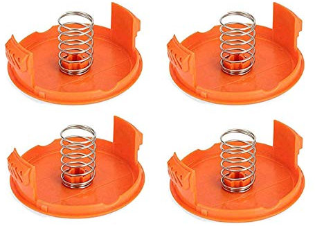Poweka (4 couvre-bobines + 4 ressorts) Capuchon de Bobine de Rechange pour compatibles avec Black Decker GH900 LST201 GH600 NST2018 CST2000, couvre-bouchon Weed Eater Wacker Cap