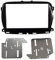 Kit montaggio Mascherina autoradio monitor adattatore cornice stereo per fiat 500 dal 2016 doppio 2 din nero lucido MS60138