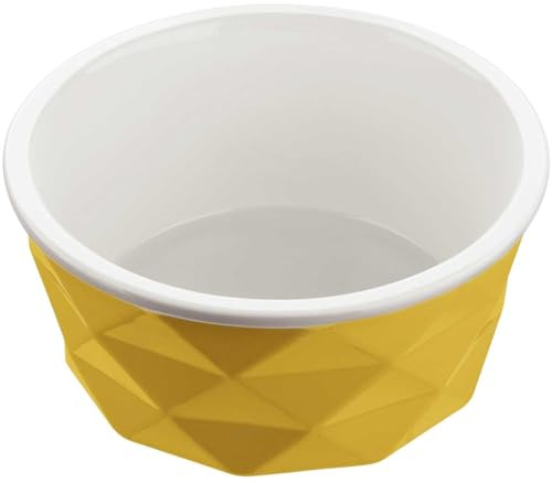 HUNTER EIBY Ceramic Bowl Food and Drinking Bowl Non-Slip 350ml Yellow