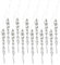 Amosfun 12Pcs Weihnachtsbaum Eiszapfen Ornamente - Verdreht Durchsichtige Plastik Tropfen Hängen für DIY Gartenparty Hochzeit (Silber)