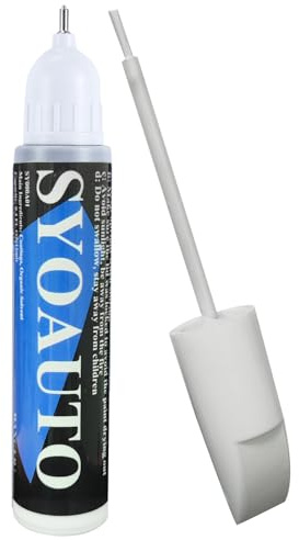 SYOAUTO White Touch Up Paint for Cars White Car Touch up Paint Auto Scratch Repair Pen Brush and Tip 2 in 1 Repair Pen 0.4 oz