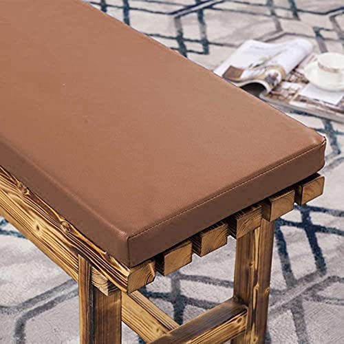 AORUI Bankkissen, PU-Leder, für den Außenbereich, wasserdicht, für Garten, Terrasse, Schaukel, Stuhlkissen, 2- und 3-Sitzer, abnehmbare Stuhl-Sitzmatte, 80 x 40 cm, Braun
