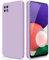 GiiYoon Coque pour Samsung Galaxy A22 5G Case en Silicone, Etui de Protection Antichoc Etui Housse Silicone Ultra-Mince avec Couche Intérieure en Fibre et Protection pour Caméra, Violet