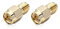 conecto SMA-Adapter, SMA-Kupplung, SMA-Stecker mit Pin auf RP-SMA-Buchse mit Pin, Adapter zum verbinden von SMA-Anschlüssen, vergoldet, 2er Set